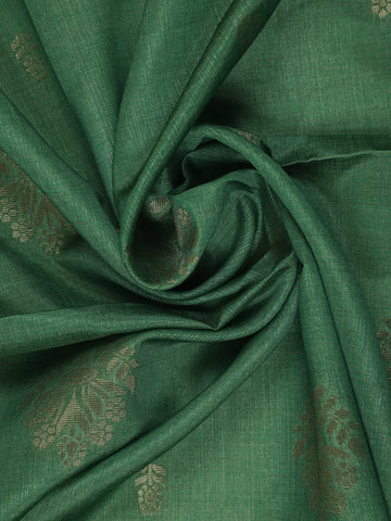 Parrot Green Floral Designed Semi Tussar Saree - Diadem