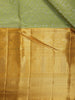 Parrot Green Floral Woven Pure Kanchipuram Silk Saree - Diadem