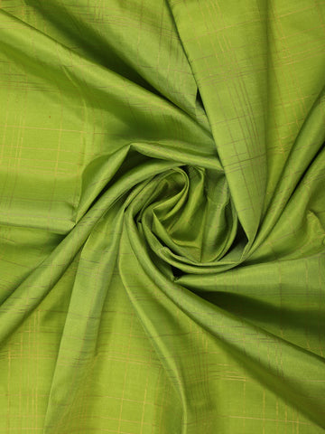 Parrot Green Solid Design Zari Border Silk Saree - Diadem
