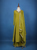 Parrot Green Solid Zardosi Worked Semi Silk Salwar Suit - Diadem