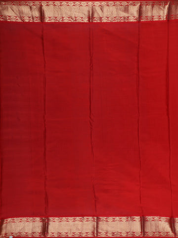 Parrot Green Woven Zari Border Silk Saree - Diadem