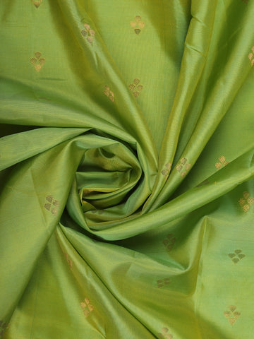 Parrot Green Woven Zari Border Silk Saree - Diadem