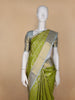 Parrot Green paisley Woven Pure Kanchipuram Silk Saree - Diadem