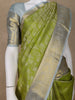 Parrot Green paisley Woven Pure Kanchipuram Silk Saree - Diadem