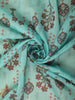 Pastel Aqua Blue Floral Design Art Silk Designer Saree