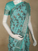 Pastel Aqua Blue Floral Design Art Silk Designer Saree