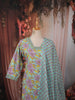 Pastel Aqua Blue Floral Vine Printed Design Pure Cotton Straight Cut Salwar Suit with Matching Dupatta