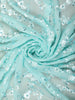Pastel Aqua Blue Heavy Sequins Embroidered Design Chiffon Designer Saree