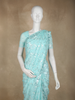 Pastel Aqua Blue Heavy Sequins Embroidered Design Chiffon Designer Saree