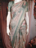 Pastel Beige Floral Printed Tissue Saree