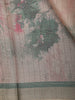 Pastel Beige Floral Printed Tissue Saree