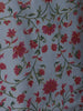 Pastel Blue Floral Design Cotton Kurti - Diadem