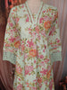 Pastel Blue Floral Printed Design Cotton Straight Cut Salwar Suit wit Matching Dupatta