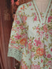 Pastel Blue Floral Printed Design Cotton Straight Cut Salwar Suit wit Matching Dupatta