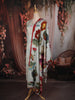 Pastel Blue Floral Printed Design Crepe Straight Cut Salwar Suit with Dupatta