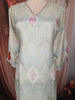 Pastel Blue Floral Printed Design Crepe Straight Cut Salwar Suit with Dupatta