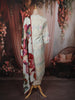 Pastel Blue Floral Printed Design Crepe Straight Cut Salwar Suit with Dupatta