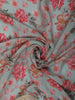 Pastel Blue Floral Printed Design Pure Organza Party Wear Saree with Stitched Designer Blouse