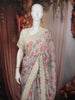 Pastel Blue Floral Printed Design Pure Organza Party Wear Saree with Stitched Designer Blouse