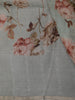 Pastel Blue Floral Printed Design Pure Tussar Silk Fancy Saree with Solid Border