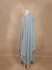 Pastel Blue Floral Sequins Embroidered Design Georgette Palazzo Suit