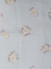 Pastel Blue Floral Vine Printed Design Pure Organza Saree with Scalloped Border
