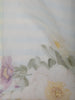 Pastel Blue Floral Vine Printed Design Pure Organza Saree with Scalloped Border
