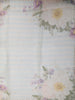 Pastel Blue Floral Vine Printed Design Pure Organza Saree with Scalloped Border