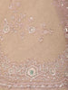 Pastel Blush Pink Floral Sequins and Beads Embroidered Design Net Designer Saree with Designer Border