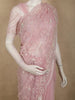 Pastel Blush Pink Floral Sequins and Beads Embroidered Design Net Designer Saree with Designer Border