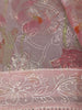 Pastel Blush Pink Floral Thread and Sequins Embroidered Design Chiffon Party Wear Saree with Lace Border