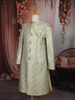 Pastel Green Brocade Design Polyester Sherwani Set with Pocket Brooch