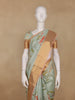 Pastel Green Digital Floral Printed Tussar Silk Saree - Diadem