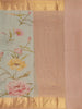 Pastel Green Digital Floral Printed Tussar Silk Saree - Diadem