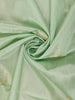 Pastel Green Floral Butta Woven Design Semi Tussar Saree