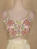 Pastel Green  Floral Design Crepe Silk Skirt Top