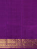 Pastel Green Floral Design With Purple Zari Woven Soft Silk Saree - Diadem