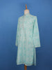 Pastel Green Floral Embroidered Cotton Kurta for Men - Diadem
