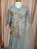 Light Blue Floral Embroidered Tissue Silk Kids Palazzo Suit