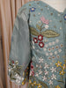 Light Blue Floral Embroidered Tissue Silk Kids Palazzo Suit