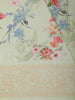 Pastel Green Floral Printed Design Pure Organza Party Wear Saree with Thread Work Border