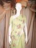 Pastel Green Floral Thread Embroidered Design Kota Cotton Saree