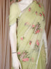 Pastel Green Floral Thread Embroidered Design Kota Cotton Saree