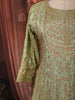 Pastel Green Floral Zari Embroidery and Stone Embellished Design Satin Anarkali Salwar Suit with Matching Dupatta