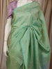 Pastel Green Geometric Zari Woven Design Pure Kanchipuram Silk Saree with Self Woven Border