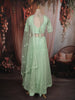 Pastel Green Heavy Sequins Embroidered Design Net Lehenga with Dupatta