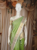 Pastel Green Peacock Butta Zari Woven Design Pure Kanchipuram Silk Saree with Contrast Zari Border
