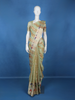 Pastel Green Stripes Design Semi Tissue Saree