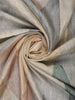Pastel Grey Geometric Printed Tussar Silk Saree