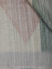 Pastel Grey Geometric Printed Tussar Silk Saree